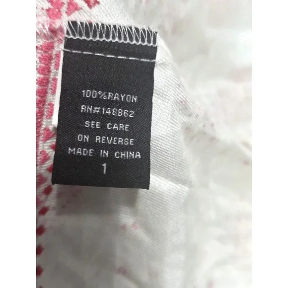 Torrid Boho White & Pink‎ Border Print Open Front Twill Jacket Plus Size 1X A001 - Picture 9 of 13